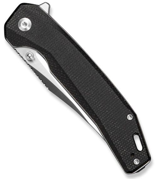 купить Нож походный Sencut S25038-2 Vornix, mâner Canvas Micarta negru, Liner Lock в Кишинёве 