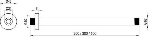 cumpără Suport pară duș Ravak Brat dus tavan 300mm graphite 704.21GB (X07P701) în Chișinău 