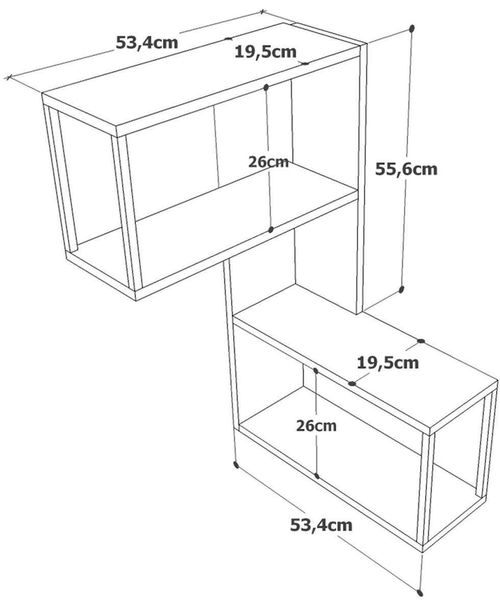 купить Полка декоративная Trendy VG16-A 53x85x19cm (GTR005451) в Кишинёве 