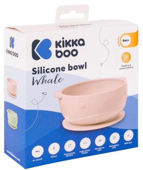 cumpără Seturi pentru hrănire bebelușilor Kikka Boo 31302040118 Bol din silicon Whale Pink în Chișinău 