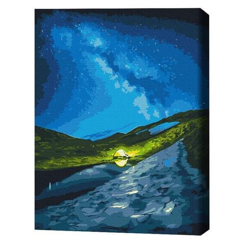 купить Картина по номерам BrushMe BS53751FC 40x50cm (fără cutie) Camping sub stele в Кишинёве 