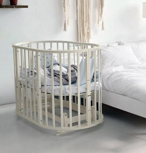 купить Кроватка Kuzya Soare 8in1 pe balansoar (ivory) в Кишинёве 