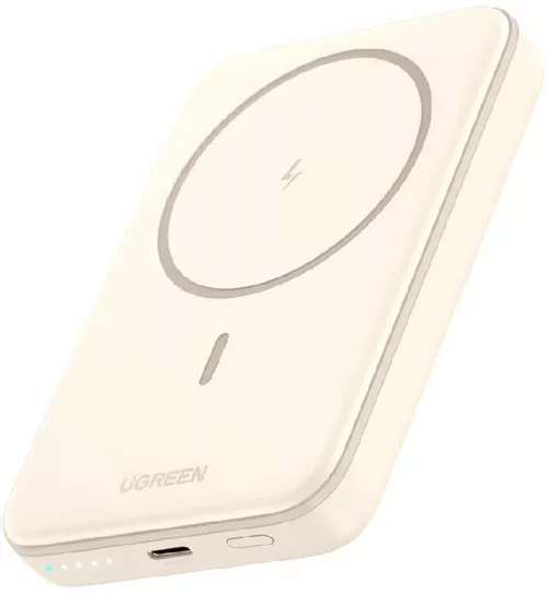 cumpără Acumulator extern USB (Powerbank) Ugreen 25208 Mini Magnetic Wireless Qi 10000mAh, Beige în Chișinău 
