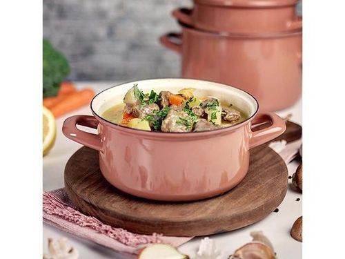 cumpără Cratiță Metalac 57057 Cratita emailata Mocha Mousse 20cm, 2.75L, capac din metal în Chișinău 