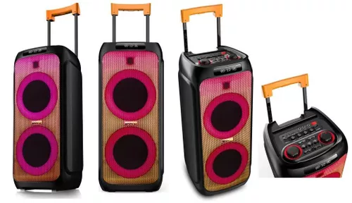 cumpără Boxă portativă Bluetooth Eden Party Speaker ED-1016 with 2 Wireless Microphones 100W, Black în Chișinău 