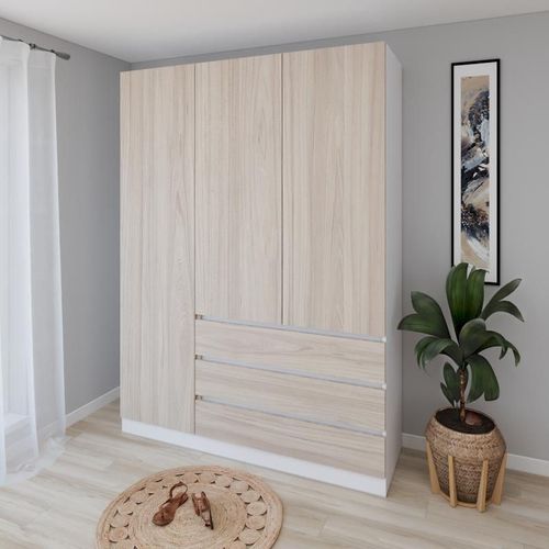 купить Шкаф Smartex (15878) N15 140cm Alb+St.Deschis в Кишинёве 