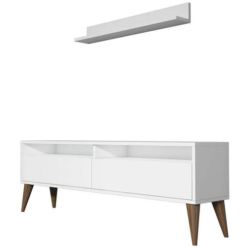 купить Тумба напольная для TV Trendy Cel mai bun, Alb 150x50x30cm в Кишинёве 