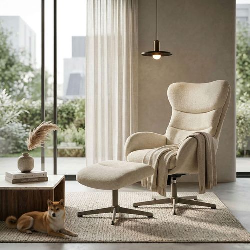 cumpără Fotoliu Deco Puffy ROE-042 Beige (FABB RAVEN 28) în Chișinău 