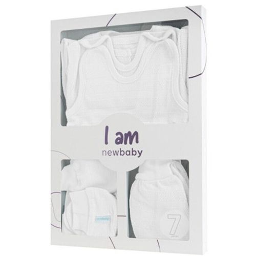 cumpără Lenjerie de pat pentru copii New Baby 49102 набор одежды для новорожденных 7 ед I AM white în Chișinău 