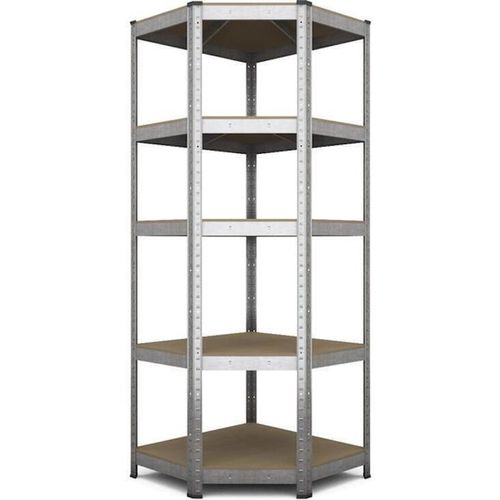 купить Cтеллаж складской Nex Home Raft metalic colț Budget 1800x700x400x425mm, 5 nivele MDF, galvanizat в Кишинёве 