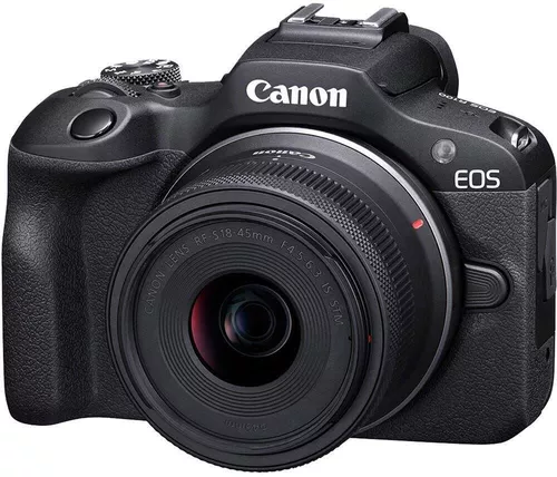 купить Фотоаппарат беззеркальный Canon EOS R100+RF-S 18-45 f/4.5-6.3 IS STM (6052C034) в Кишинёве 