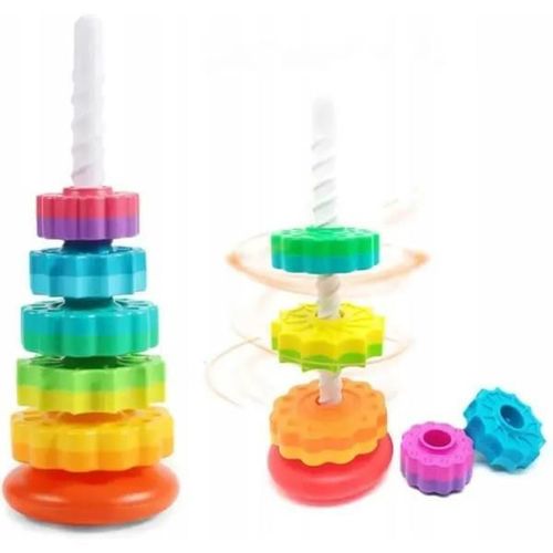 купить Игрушка Essa 8703-1 Piramida Curcubeu cu 5 inele в Кишинёве 