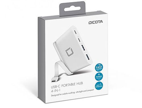 купить Dicota D31731 USB-C Portable Hub 4-in-1, 2xUSB-C, 2xUSB-A в Кишинёве 