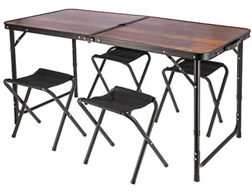 cumpără Mobilier pentru camping Jumi OM-281813 Masa de camping pliabila + 4 taburete Oak Artisan în Chișinău 