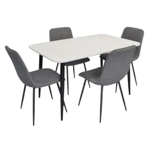 купить Комплект стол и стулья Evelin di Costacurta стол DT-405-3B + 4 стула YTC-078B Bjorn-13 (Grey) в Кишинёве 
