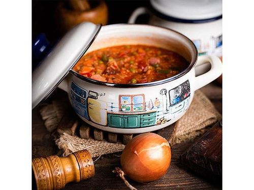 cumpără Cratiță Metalac 51679 эмалированная SweetHome 16cm, 1.5l, крышка металл în Chișinău 