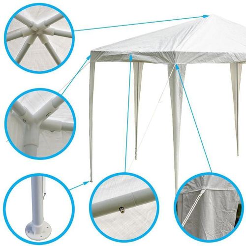 купить Навес Saska Garden Pavilion Tent White 2x2x2m в Кишинёве 