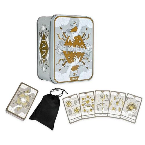 купить Настольная игра Promstore 57158 Carti Tarot pentru ghicit, Gold&Silver Edition, in cutie metalica в Кишинёве 