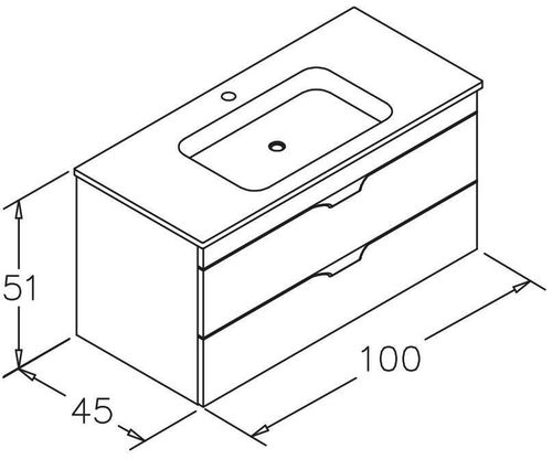 купить Шкаф под умывальник Orka Vento 100 Glasgow (504100) в Кишинёве 