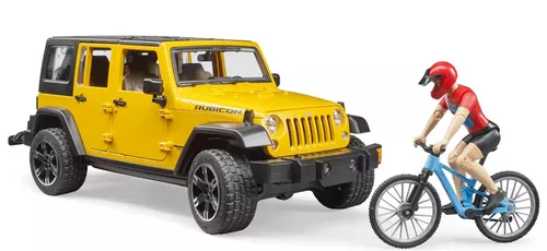 купить Машина Bruder 2543 Masina de teren Jeep Wrangler Rubicon Unlimited, cu bicicletă MTB și ciclist, 45590 в Кишинёве 