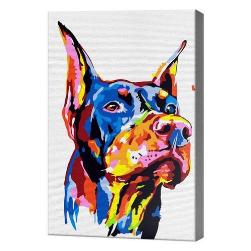 купить Картина по номерам Art Gallery CX4294 20x30cm Dobermann in acuarela в Кишинёве 