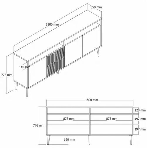 cumpără Casetieră Trendy Milano, alb, auriu în Chișinău 