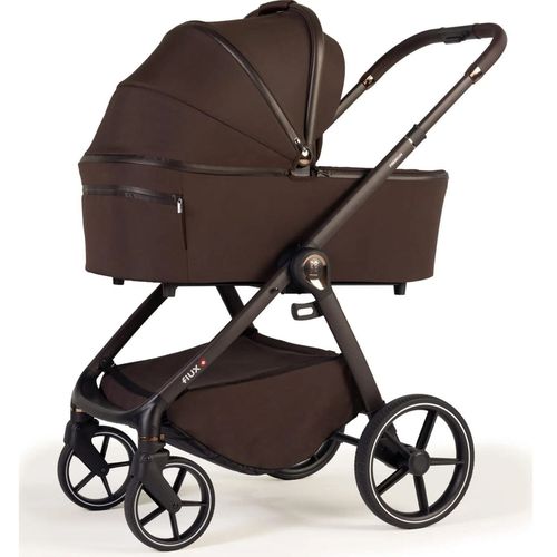купить Детская коляска DadaPrams Carucior 2in1 Flux Chocolate (Premium) + Adaptoare в Кишинёве 