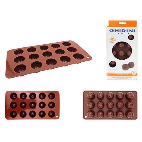 купить Аксессуар для кухни Ghidini 51826 Форма силиконовая для шоколада Смайлики в Кишинёве 