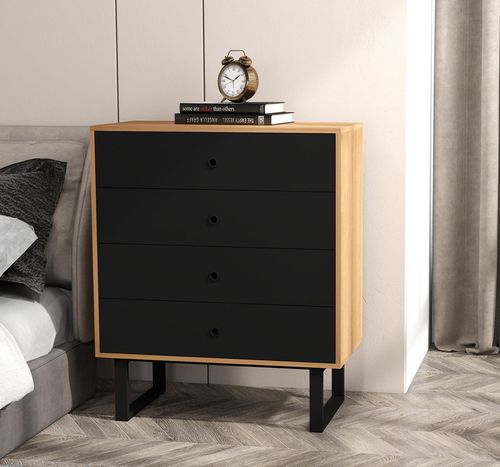 cumpără Comodă Deco Calvin 80x40x95H Stejar K10/Black în Chișinău 