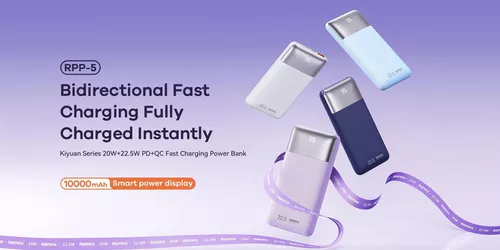 купить Аккумулятор внешний USB (Powerbank) Remax RPP-5 10KmAh PD+QC 20W+22,5W Far Peak Blue в Кишинёве 