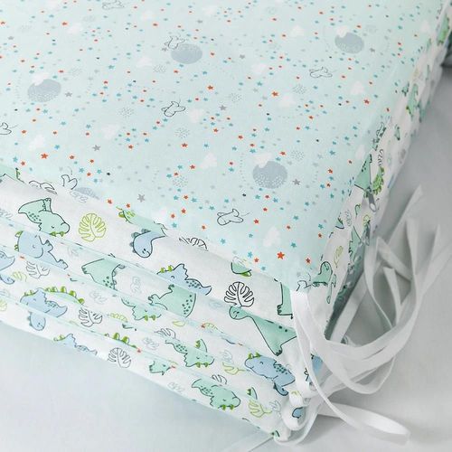 купить Бортик для кроватки PernaMea Baby Dinno Turcoaz 120x60cm (PM.101755/7) в Кишинёве 