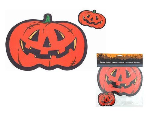 купить Аксессуар для кухни Promstore 48435 Салфетки 4шт 28Х24cm + подставки 4шт 10Х9cm Тыква в Кишинёве 