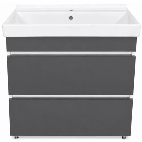 купить Шкаф под умывальник Mashtab 11349 Sanremo cu 2 sertare fara minere 70cm Alb-Antracit в Кишинёве 