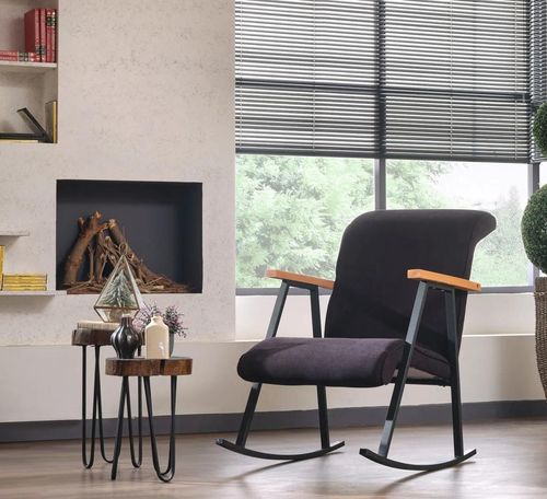 cumpără Fotoliu Trendy Balansoar Yoka-Negru 65x100x86cm (GTR003712) în Chișinău 