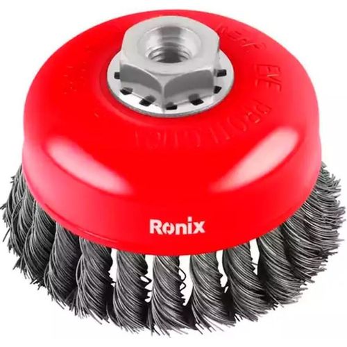 купить Набор головок, бит, насадок Ronix RH-9943 щетка проволочная конус плетен. 100mm M14 в Кишинёве 