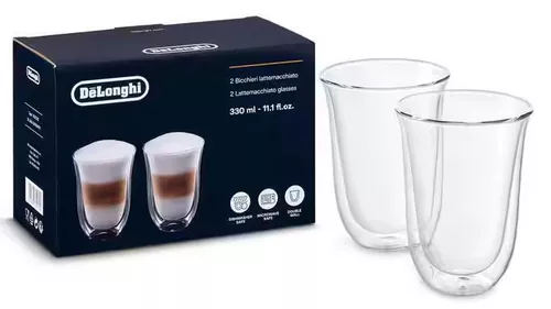 cumpără Pahar DeLonghi DLSC312 SET 2 Glasses LatteMacchiato 330ml în Chișinău 