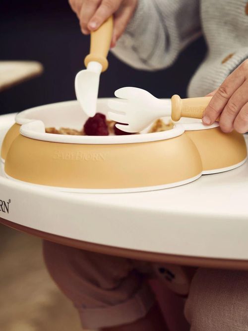 купить Посуда для кормления BabyBjorn 074066A 2 Seturi hranire Powder Yellow в Кишинёве 