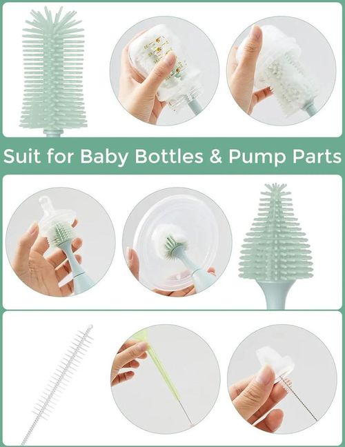 купить Посуда для кормления Momcozy LS002-GE12NB-A Perie pentru biberoane electrica Push-Press Green в Кишинёве 