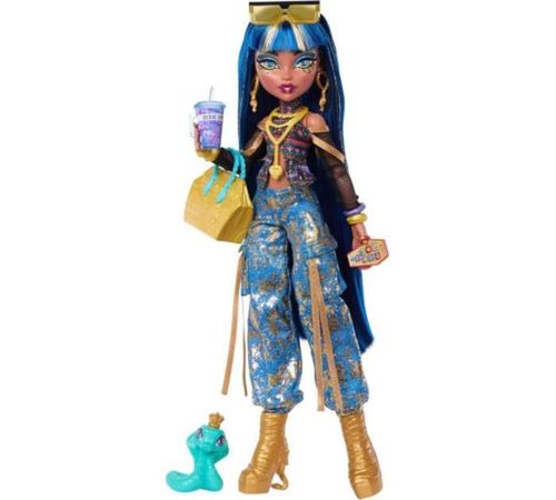 купить Кукла Mattel JHK32 Monster High, Cleo de Nile cu animalul de companie Hissett в Кишинёве 