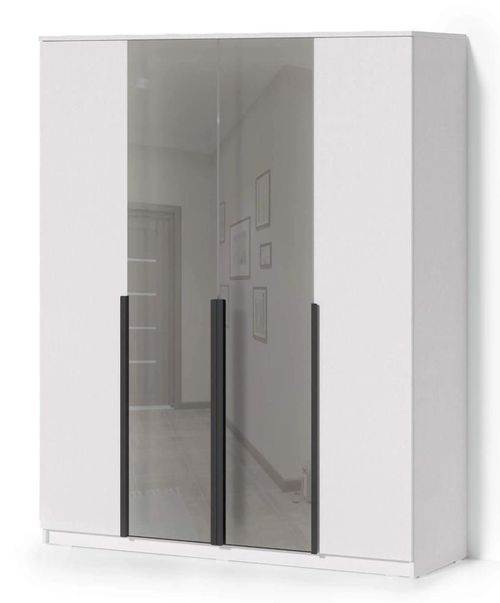 cumpără Dulap Fabrik Home Linia 1600 c зеркалами до пола, белый ясень în Chișinău 