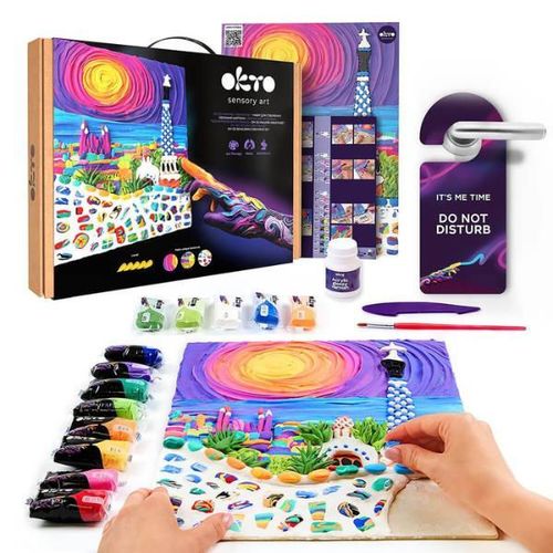 cumpără Set de creație Okto 10038 Tablou 3D cu plastilină ușoară 30x40сm, Park Güell, Barcelona în Chișinău 