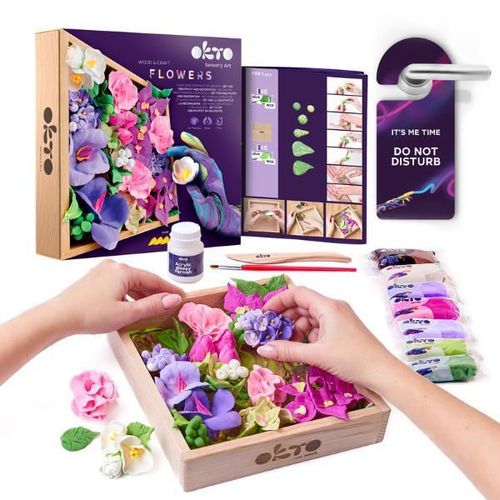 cumpără Set de creație Okto 10013 Set creativ DIY cu plastilină ușoară Flori în Chișinău 