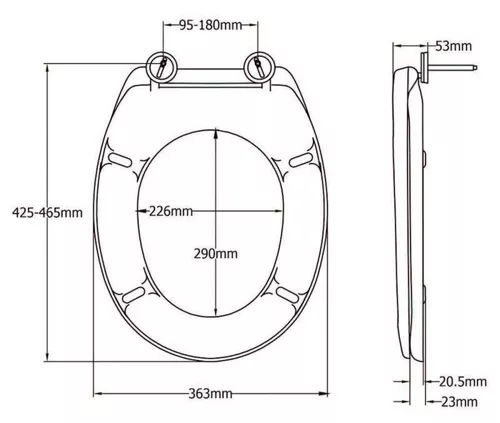 cumpără Capac WC miscellaneous capac WC Duraplast BEMIS CASERTA SC TO WHITE 2201SEL000 în Chișinău 