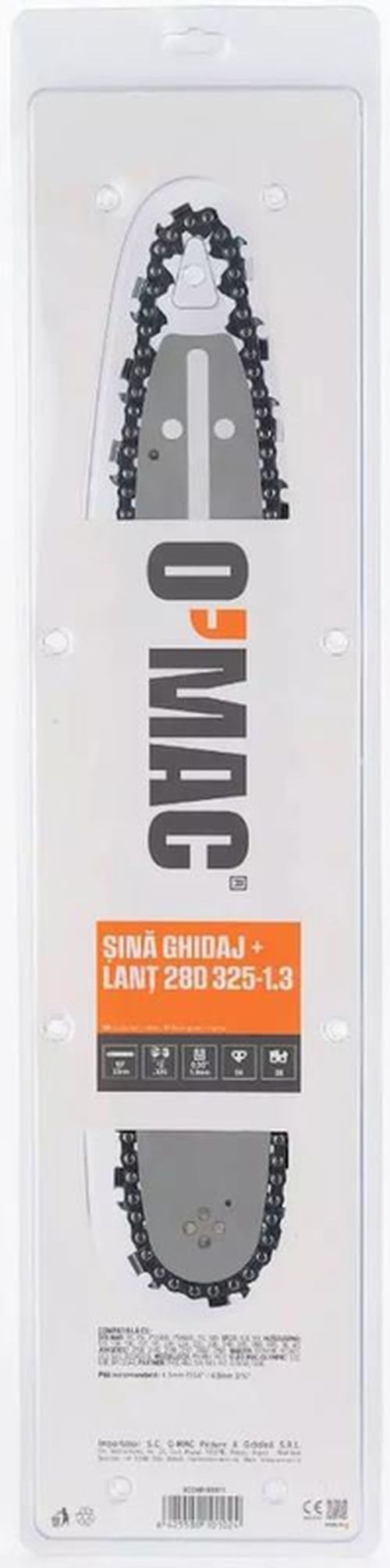 купить Аксессуар для пилы O'MAC Шина и цепь для цепной пилы 28D 325-1.3 в Кишинёве 