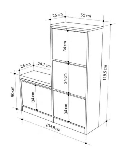 cumpără Raft pentru încălțăminte Trendy Oslo, Alb în Chișinău 