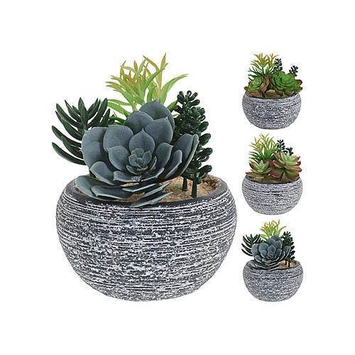 купить Декор Promstore 51021 Floare artificiala Suculenta 17cm in ghiveci в Кишинёве 