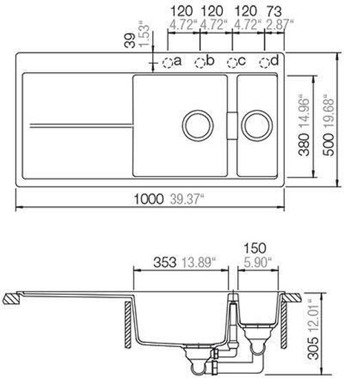 купить Мойка кухонная Schock Cristadur Horizont D-150 в Кишинёве 