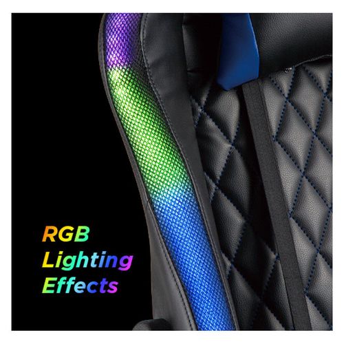 cumpără Scaun gaming Lumi Gaming Chair CH06-30 with Headrest & Lumbar Support & RGB Lights CH06-30, Black, PVC Leather, 2D Armrest, Steel Frame, 350mm Nylon Plastic Base, Nylon Caster, 80mm Class 4 Gas Lift, Weight Capacity 150 Kg XMAS în Chișinău 