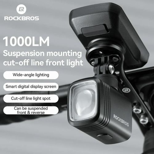 купить Аксессуар для велосипеда Rockbros Lumină frontală bicicletă 1000LM cu display și cut-off beam в Кишинёве 