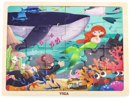 cumpără Puzzle Viga 44645 Puzzle din lemn Universul subacvatic, 24 elem. în Chișinău 